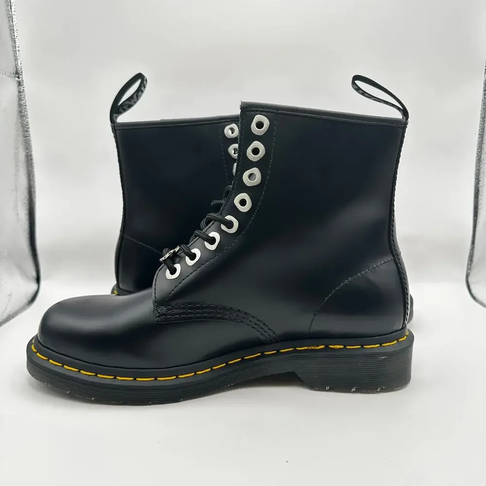 Dr. Doc Martens 1460 Zip Smooth Leather Lace-up Boots Black Size 8 Men’s New
